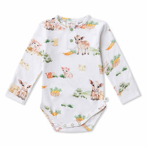 Snuggle Hunny - Organic Long Sleeve Bodysuit - Farm