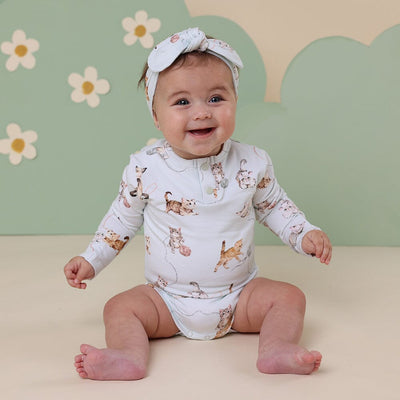 Snuggle Hunny - Organic Long Sleeve Bodysuit | Kittens Bodysuit Snuggle Hunny 