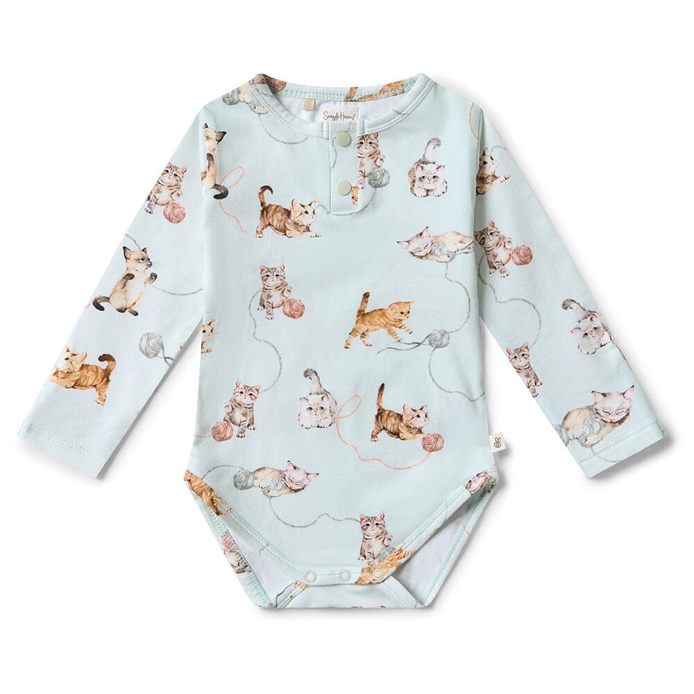 Snuggle Hunny - Organic Long Sleeve Bodysuit | Kittens Bodysuit Snuggle Hunny 