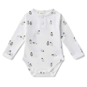 Snuggle Hunny - Organic Long Sleeve Bodysuit - Penguin