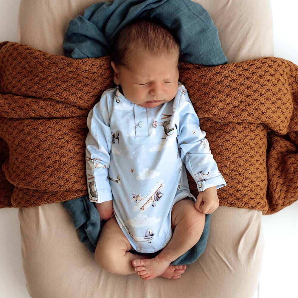 Snuggle Hunny - Organic Long Sleeve Bodysuit | Taking Flight Bodysuit Snuggle Hunny 