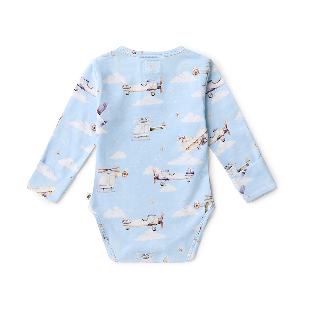 Snuggle Hunny - Organic Long Sleeve Bodysuit | Taking Flight Bodysuit Snuggle Hunny 