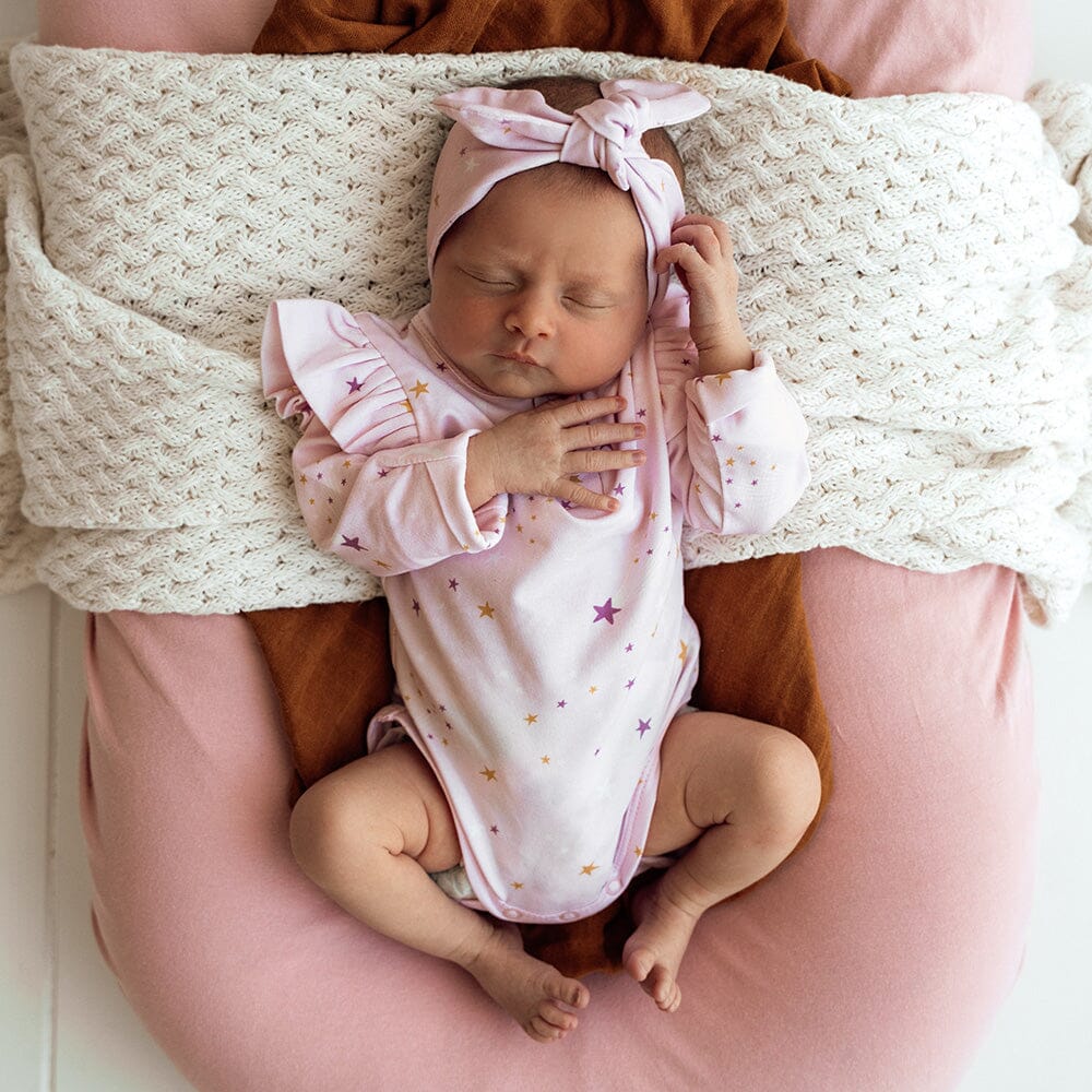 Snuggle Hunny - Organic Long Sleeve Bodysuit with Frill | Twinkle Bodysuit Snuggle Hunny 