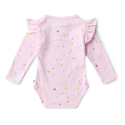 Snuggle Hunny - Organic Long Sleeve Bodysuit with Frill | Twinkle Bodysuit Snuggle Hunny 