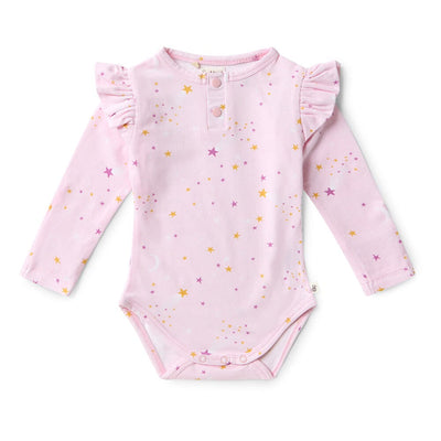 Snuggle Hunny - Organic Long Sleeve Bodysuit with Frill | Twinkle Bodysuit Snuggle Hunny 