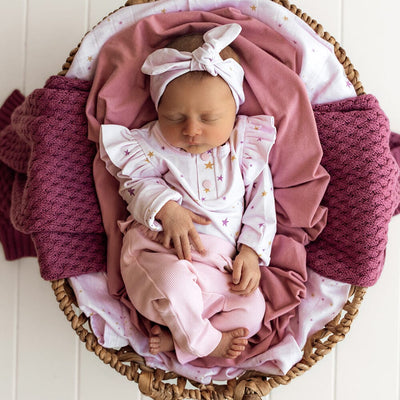 Snuggle Hunny - Organic Long Sleeve Bodysuit with Frill | Twinkle Bodysuit Snuggle Hunny 