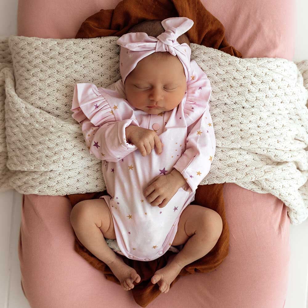 Snuggle Hunny - Organic Long Sleeve Bodysuit with Frill | Twinkle Bodysuit Snuggle Hunny 