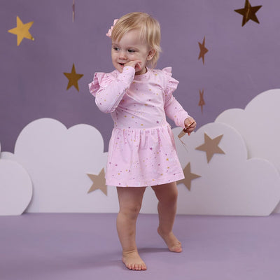 Snuggle Hunny - Organic Long Sleeve Dress | Twinkle Long Sleeve Dress Snuggle Hunny 
