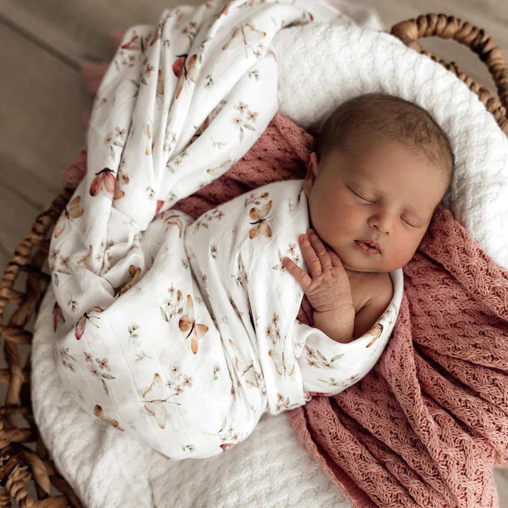 Snuggle Hunny - Organic Muslin Wrap - Butterfly Muslin Wrap Snuggle Hunny 