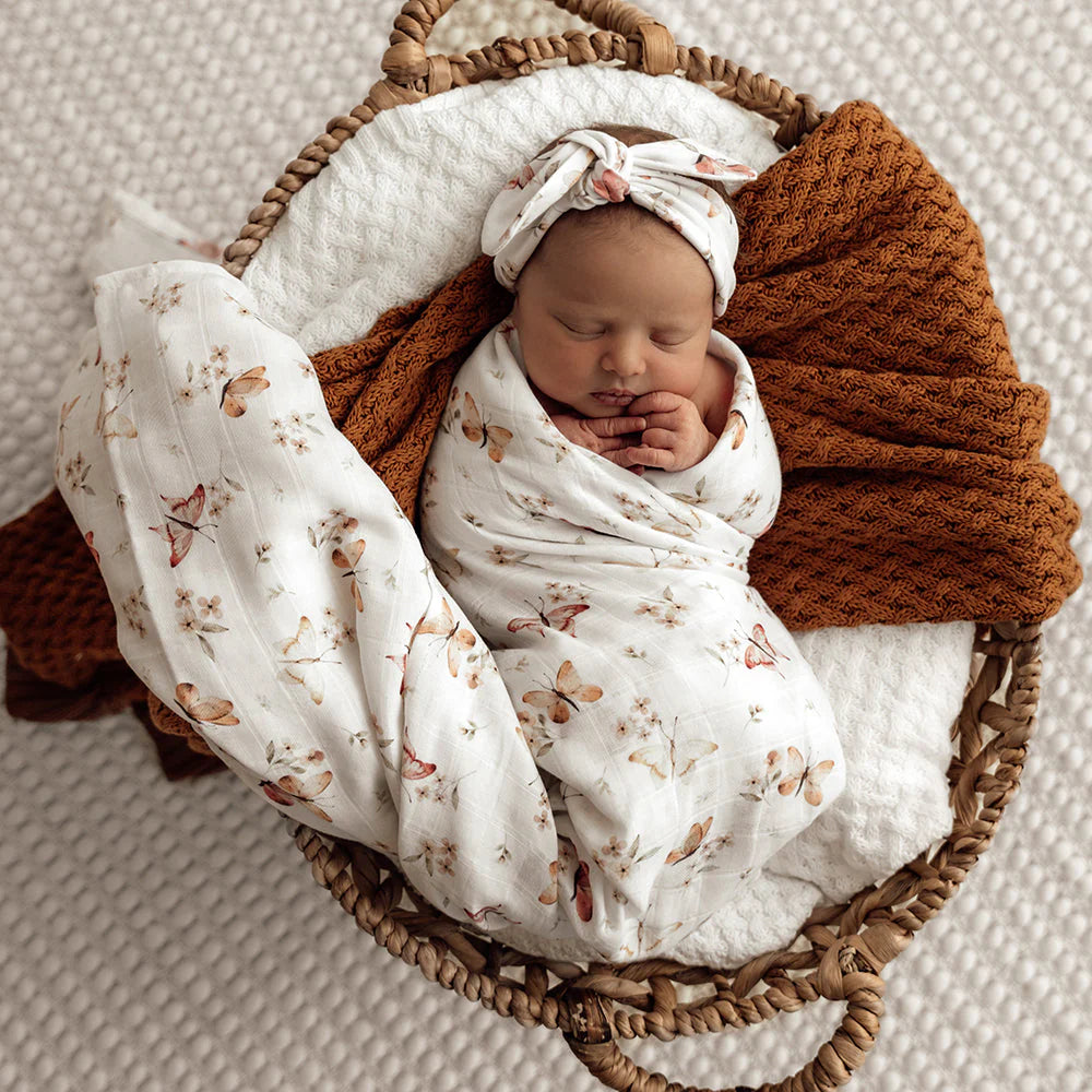 Snuggle Hunny - Organic Muslin Wrap - Butterfly Muslin Wrap Snuggle Hunny 