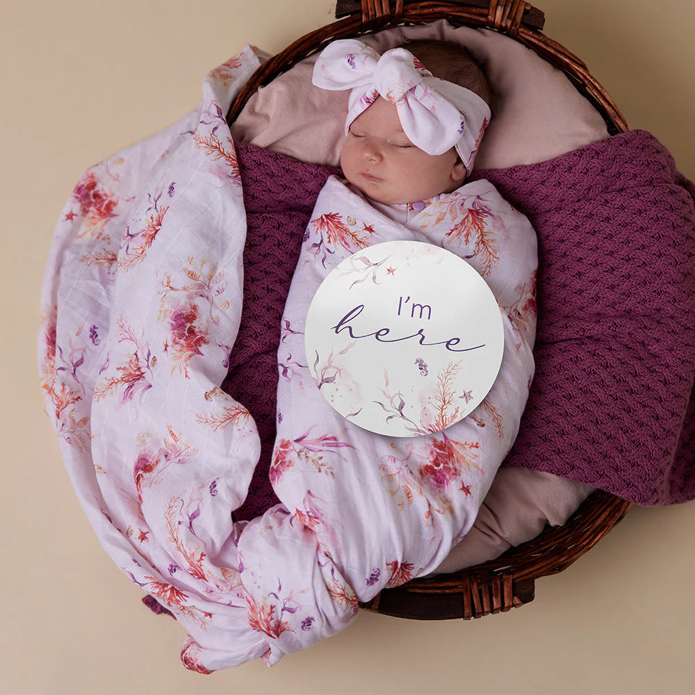 Snuggle Hunny - Organic Muslin Wrap - Coral Muslin Wrap Snuggle Hunny 