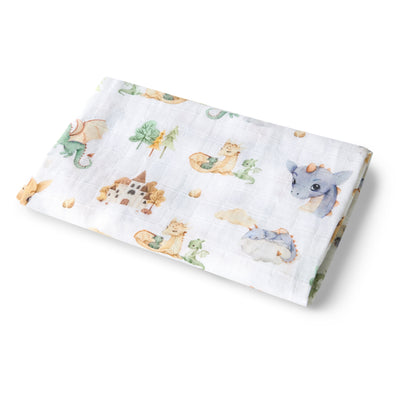 Snuggle Hunny Organic Muslin Wrap - Dragon Muslin Wrap Snuggle Hunny 