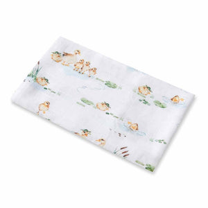 Snuggle Hunny - Organic Muslin Wrap - Duck Pond