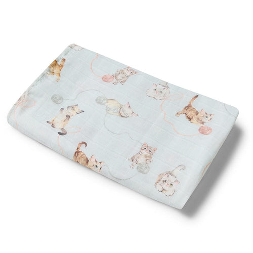 Snuggle Hunny - Organic Muslin Wrap | Kittens