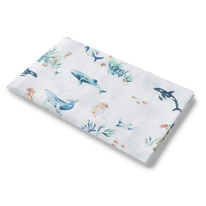 Snuggle Hunny - Organic Muslin Wrap - Ocean