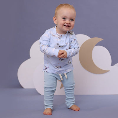Snuggle Hunny - Organic Pants | Baby Blue Pants Snuggle Hunny 