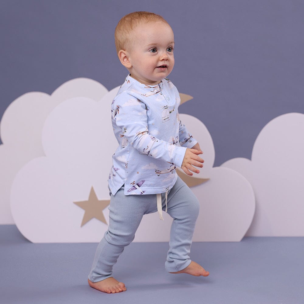 Snuggle Hunny - Organic Pants | Baby Blue Pants Snuggle Hunny 