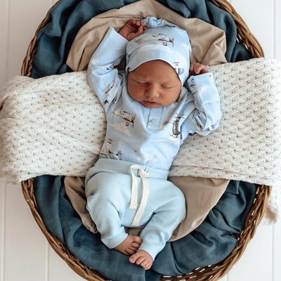 Snuggle Hunny - Organic Pants | Baby Blue Pants Snuggle Hunny 