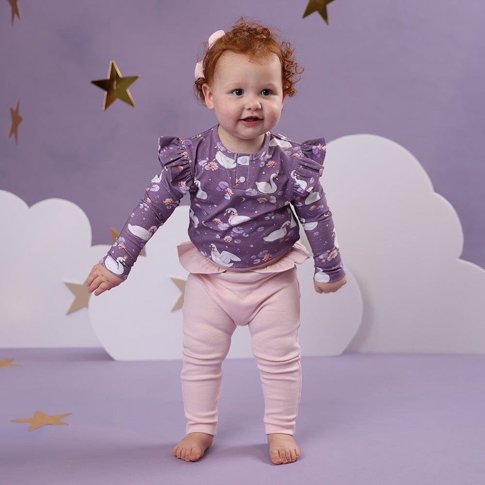 Snuggle Hunny - Organic Pants with Frill | Baby Pink Pants Snuggle Hunny 