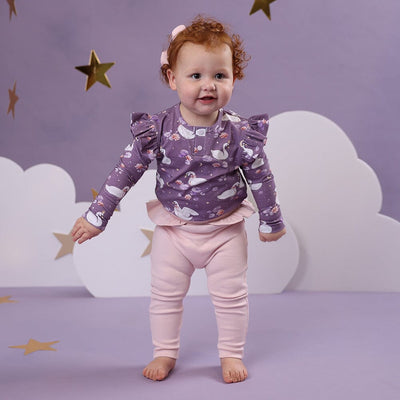 Snuggle Hunny - Organic Pants with Frill | Baby Pink Pants Snuggle Hunny 