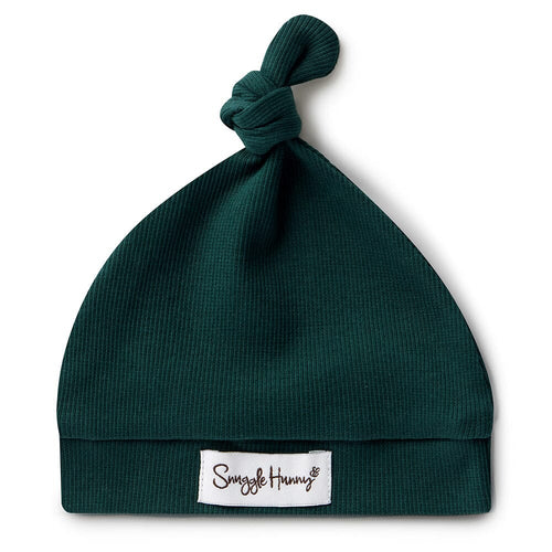 Snuggle Hunny - Organic Ribbed Knotted Beanie | Emerald