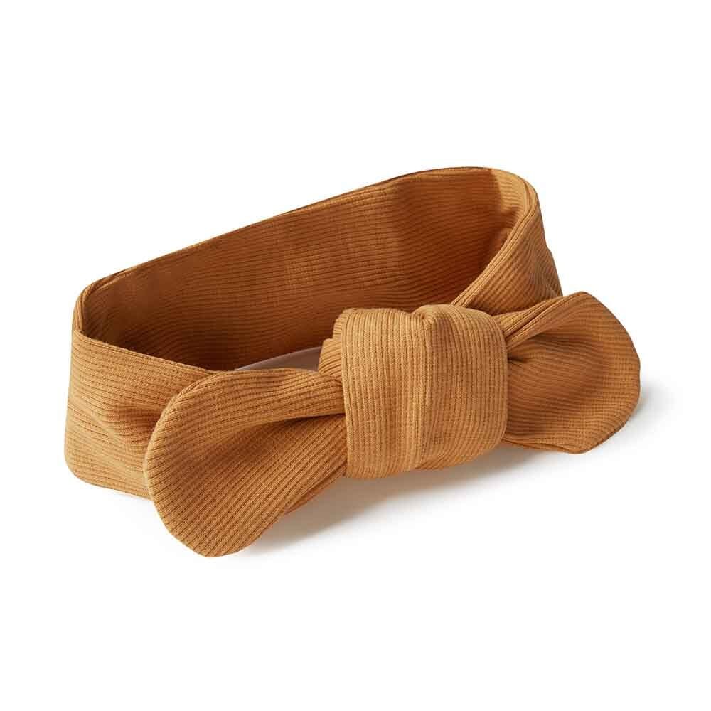 Snuggle Hunny - Organic Ribbed Topknot - Chestnut Headband Snuggle Hunny 