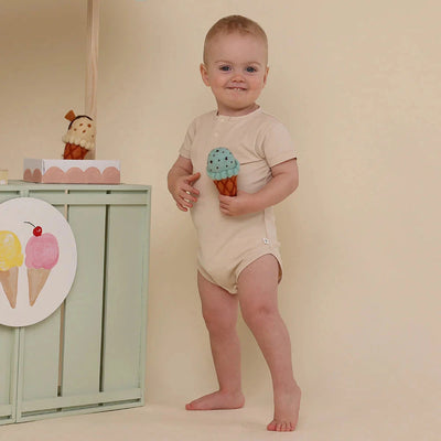 Snuggle Hunny - Organic Short Sleeve Bodysuit | Babyccino Bodysuit Snuggle Hunny 