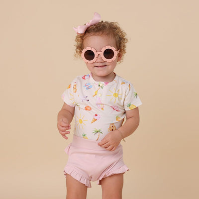 Snuggle Hunny - Organic Short Sleeve Bodysuit | Beach Fun Bodysuit Snuggle Hunny 