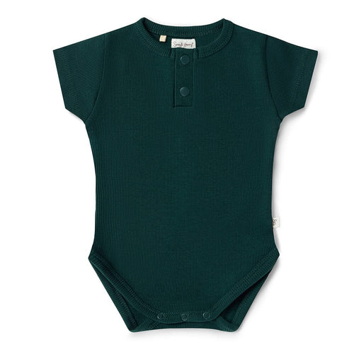 Snuggle Hunny - Organic Short Sleeve Bodysuit | Emerald