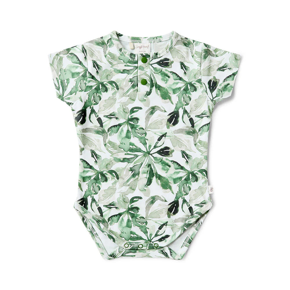 Snuggle Hunny - Organic Short Sleeve Bodysuit | Evergreen Bodysuit Snuggle Hunny 