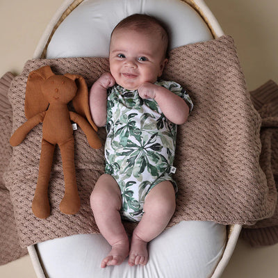 Snuggle Hunny - Organic Short Sleeve Bodysuit | Evergreen Bodysuit Snuggle Hunny 