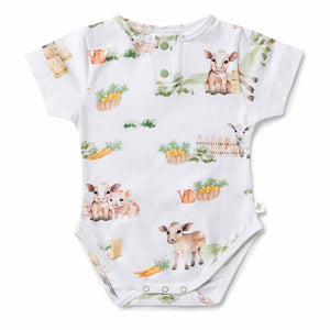 Snuggle Hunny - Organic Short Sleeve Bodysuit - Farm