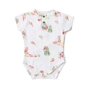 Snuggle Hunny - Organic Short Sleeve Bodysuit Kangas & Koalas