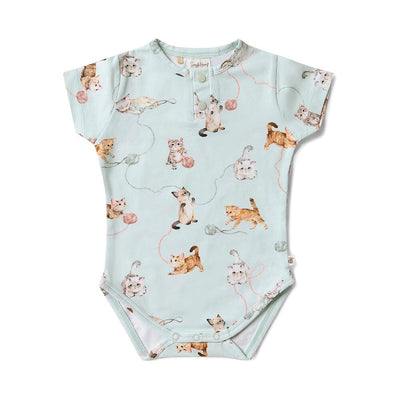 Snuggle Hunny - Organic Short Sleeve Bodysuit | Kittens Bodysuit Snuggle Hunny 