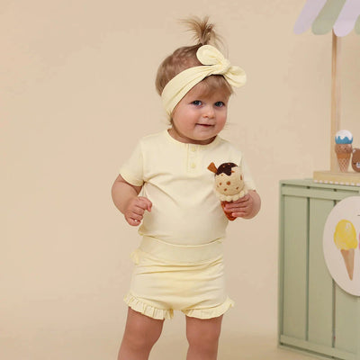 Snuggle Hunny - Organic Short Sleeve Bodysuit | Lemon Sorbet Bodysuit Snuggle Hunny 