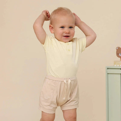 Snuggle Hunny - Organic Short Sleeve Bodysuit | Lemon Sorbet Bodysuit Snuggle Hunny 