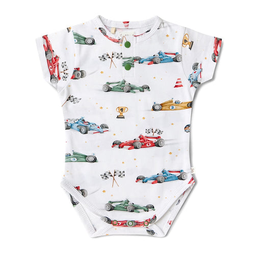Snuggle Hunny - Organic Short Sleeve Bodysuit | Little Racers