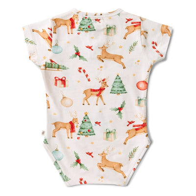 Snuggle Hunny - Organic Short Sleeve Bodysuit | Prancer & Friends Bodysuit Snuggle Hunny 