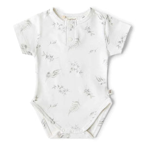 Snuggle Hunny - Organic Short Sleeve Bodysuit - Silver Gum