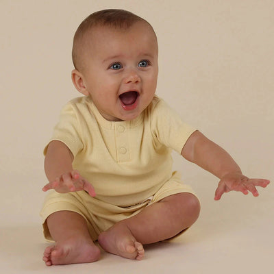 Snuggle Hunny - Organic Short Sleeve Bodysuit | Sunlight Bodysuit Snuggle Hunny 