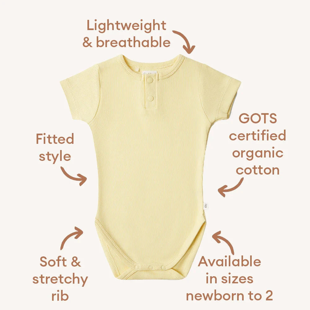 Snuggle Hunny - Organic Short Sleeve Bodysuit | Sunlight Bodysuit Snuggle Hunny 