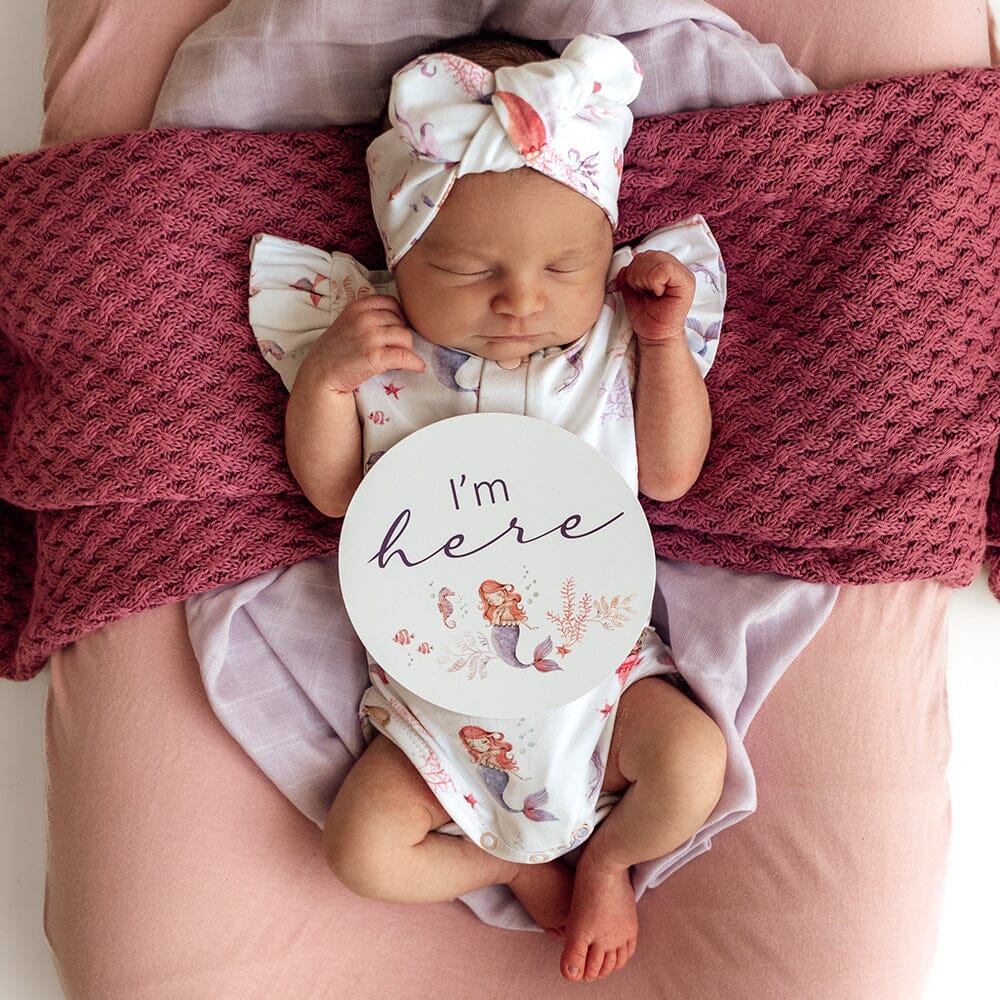 Snuggle Hunny - Organic Short Sleeve Bodysuit with Frill | Mermaid Bodysuit Snuggle Hunny 