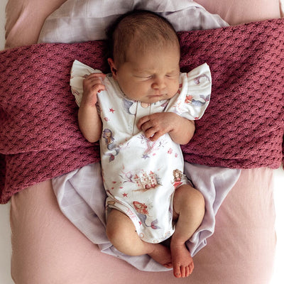 Snuggle Hunny - Organic Short Sleeve Bodysuit with Frill | Mermaid Bodysuit Snuggle Hunny 