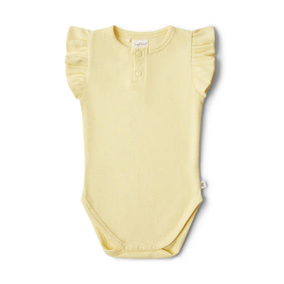 Snuggle Hunny - Organic Short Sleeve Bodysuit with Frill | Sunlight Bodysuit Snuggle Hunny 