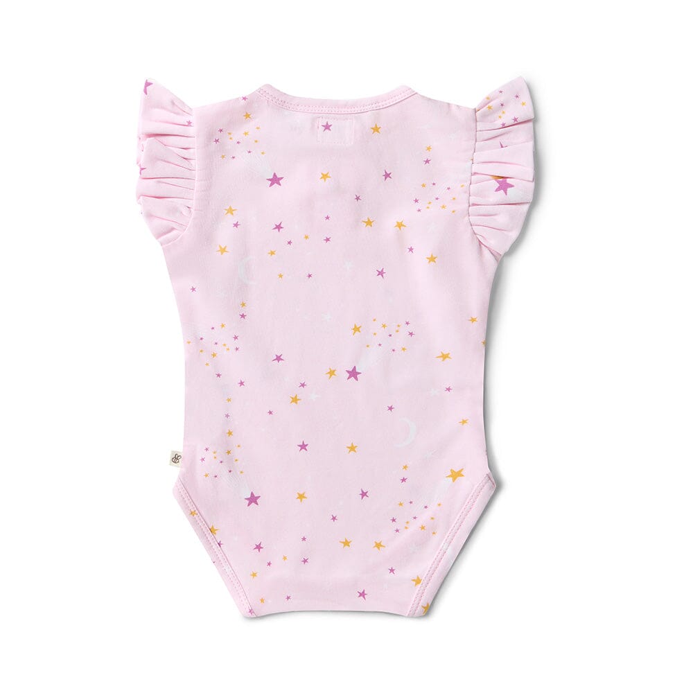 Snuggle Hunny - Organic Short Sleeve Bodysuit with Frill | Twinkle Bodysuit Snuggle Hunny 