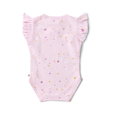 Snuggle Hunny - Organic Short Sleeve Bodysuit with Frill | Twinkle Bodysuit Snuggle Hunny 