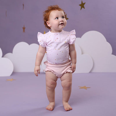 Snuggle Hunny - Organic Short Sleeve Bodysuit with Frill | Twinkle Bodysuit Snuggle Hunny 