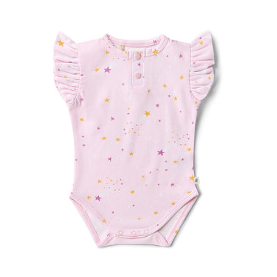 Snuggle Hunny - Organic Short Sleeve Bodysuit with Frill | Twinkle Bodysuit Snuggle Hunny 