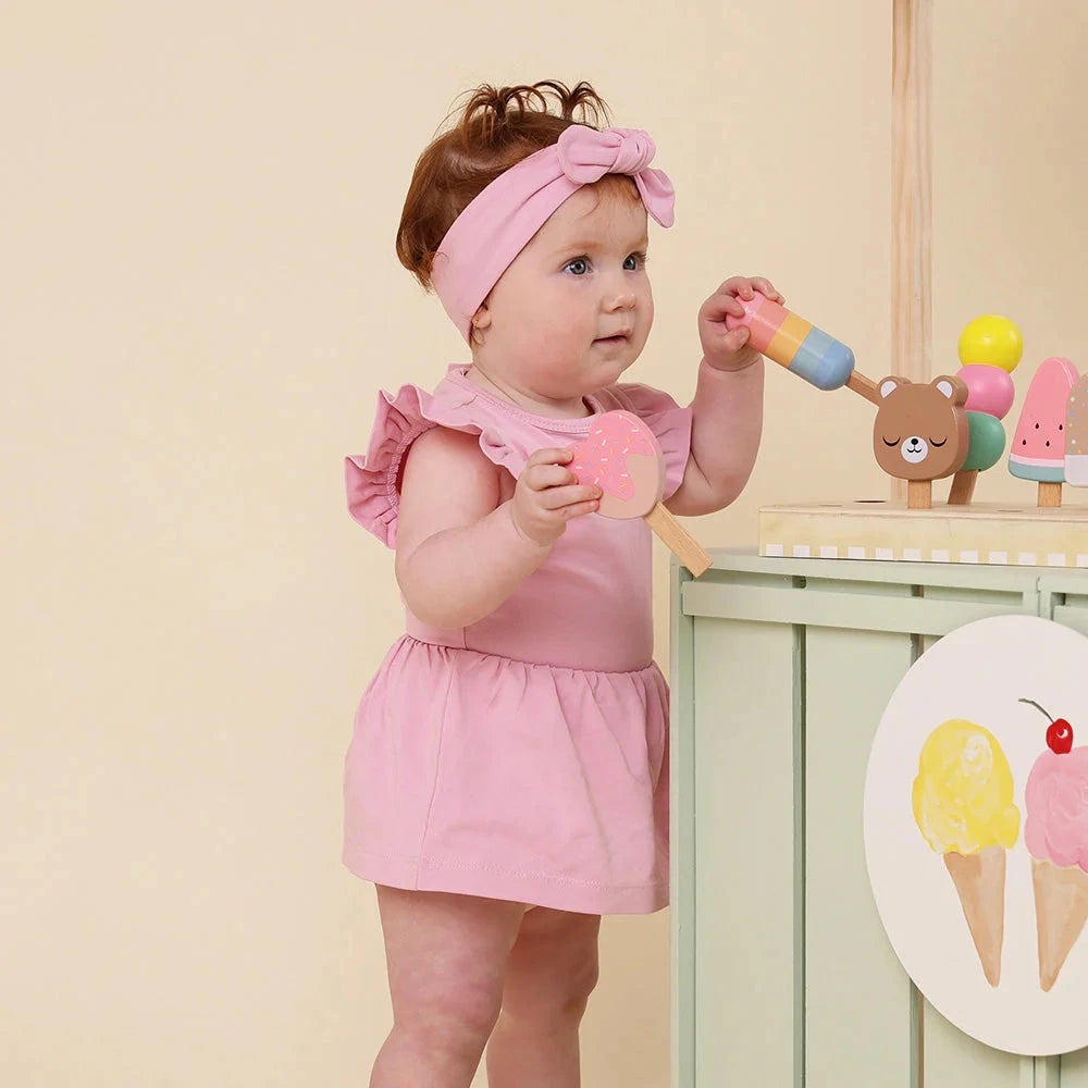 Snuggle Hunny - Organic Short Sleeve Dress | Bubblegum Short Sleeve Dress Snuggle Hunny 