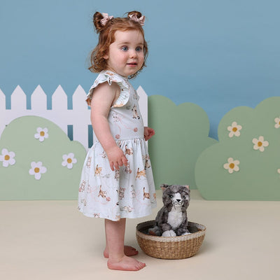 Snuggle Hunny - Organic Short Sleeve Dress | Kittens Short Sleeve Dress Snuggle Hunny 